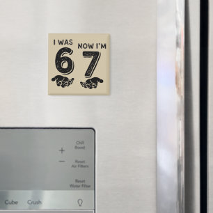 Rolig Sex Sju Födelsedagsmeme 6 7 År Gammal Bday Magnet