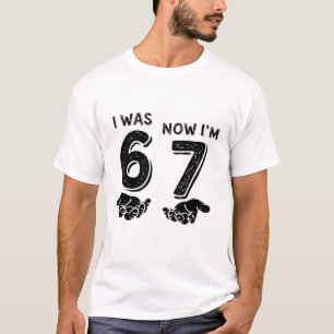 Rolig Sex Sju Födelsedagsmeme 6 7 År Gammal Bday T Shirt