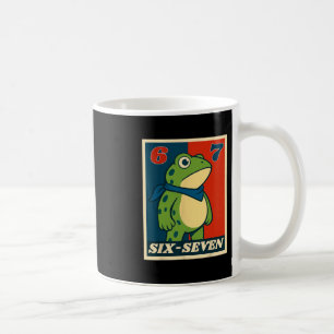 Rolig Sex Sju Groda 6 7 Meme Gen Alpha Slang Meme Kaffemugg