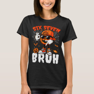 Rolig Sex Sju Meme Hjärnrutt Pumpa Barn Bruh 67 T Shirt