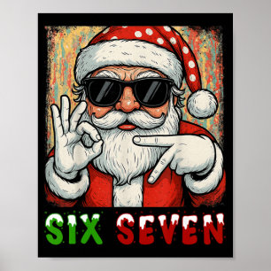 Rolig Sex Sju Meme Jul Cool Santa Mening 6 Poster