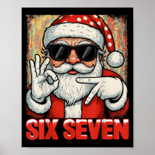 Rolig Sex Sju Meme Jul Cool Santa Mening 6 Poster