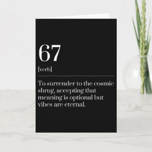 Rolig Sex Sju Nummer 67 Meme Ordbok Definition Kort