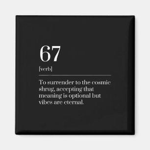 Rolig Sex Sju Nummer 67 Meme Ordbok Definition Magnet