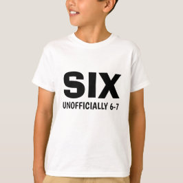 Rolig Sex Unofficial 6-7 Födelsedag Barn T Shirt
