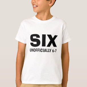 Rolig Sex Unofficial 6-7 Födelsedag Barn T Shirt