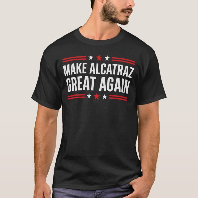 Rolig SF Rock ALCATRAZ Tröja Gör Alcatraz Stort (Framsida)