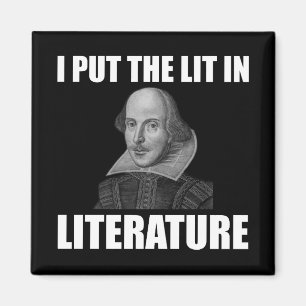 Rolig Shakespeare litteraturfläkt Magnet