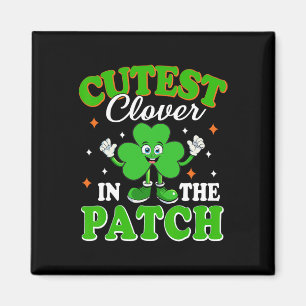 Rolig Shamrock Sötaste Klöver I Plåstret St Patri Magnet