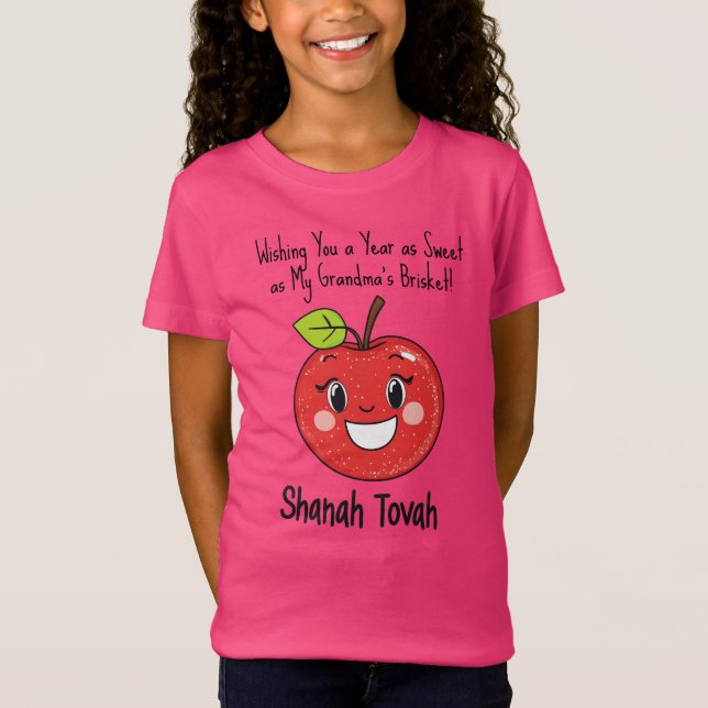 Rolig Shana Tova med anpassad text T Shirt (Framsida)