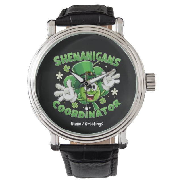  Rolig Shenanigans-samordnare  Armbandsur (Framsida)