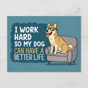 Rolig Shiba Inu Hund Citat Soffa Illustration Helg Vykort
