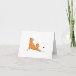 rolig shiba inu hund yoga ställning födelsedagspre inbjudan