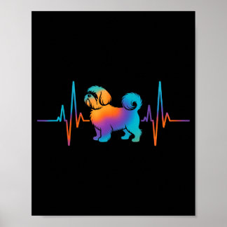 Rolig Shih tzu hund shihtzu hund hjärtslag shitzhu Poster