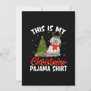 Rolig Shih Tzu Jul Pyjamas Present Hund Pappa Hund Tack Kort