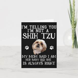 Rolig Shih Tzu Shihtzu Present Mamma Bebis Husdjur Kort