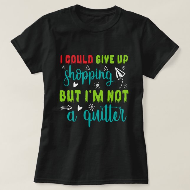 Rolig shopping-ordkonst  t shirt (Design framsida)