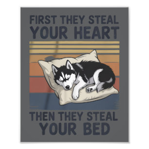 Rolig Siberian Husky Husdjursälskare Hundägare  Fototryck