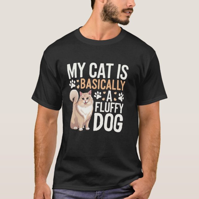 Rolig. Sibirisk katt T Shirt (Framsida)