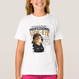 Rolig Sidoblick Hund - "Jag Dömer Dig Inte" T Shirt