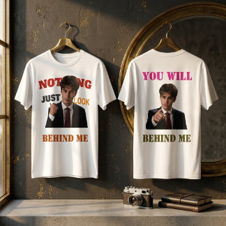 Rolig Sigma Meme Fram- och Baksida T-Shirt | Titta