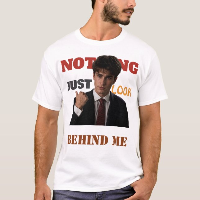 Rolig Sigma Meme Fram- och Baksida T-Shirt | Titta (Framsida)