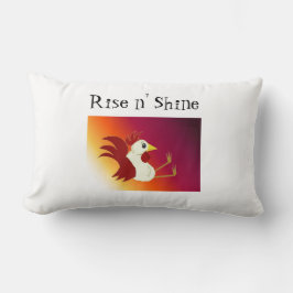 Rolig sittande tupp Rise and Shine Lumbarkudde