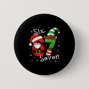 Rolig Six Seven 67 Meme 6 7 Elf Jul Tomte Jul Tröj Knapp
