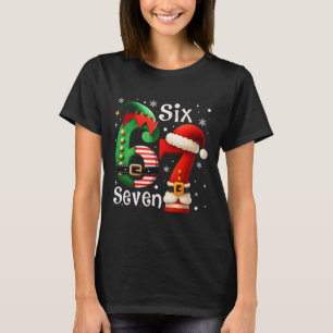 Rolig Six Seven 67 Meme 6 7 Elf Santa Jul Pyjamas T Shirt