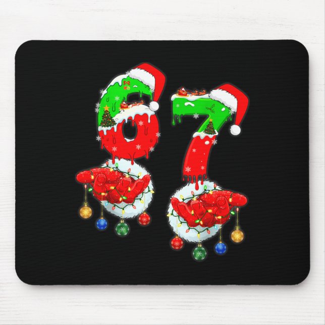 Rolig Six Seven 67 Meme 6 7 Jul Tomte Hand B Musmatta (Framsidan)