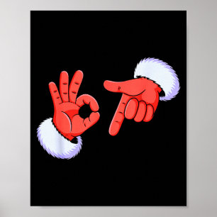Rolig Six Seven 67 Meme 6 7 Jul Tomte Hand B Poster