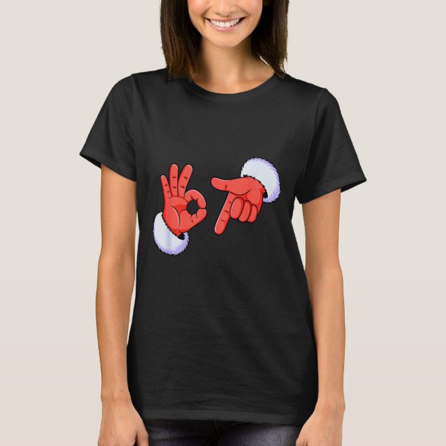Rolig Six Seven 67 Meme 6 7 Jul Tomte Hand B T Shirt (Framsida)