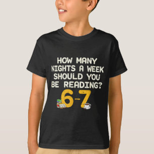Rolig Six Seven 67 Meme Bokälskare Läsning 6 7 Shi T Shirt