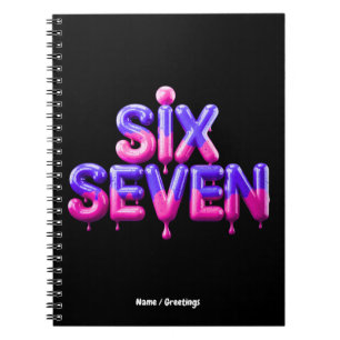 Rolig Six Seven 67 Meme Gen Alpha Cool Viral Stil Anteckningsbok