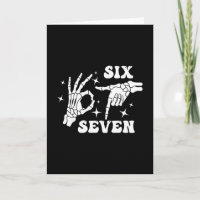 Rolig Six Seven 67 Meme Gen Alpha Skelett Händer
