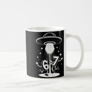 Rolig Six Seven 67 Meme Internet Meme Ufo Gen Alfa Kaffemugg