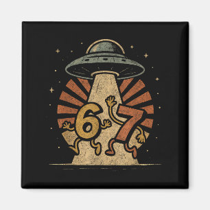 Rolig Six Seven 67 Meme Internet Meme Ufo Gen Alph Magnet