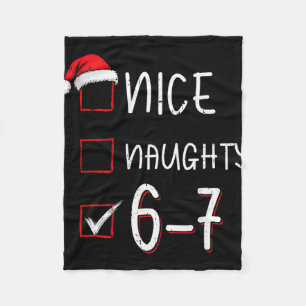 Rolig Six Seven 67 Meme Trevlig Busig Jul Shi Fleecefilt