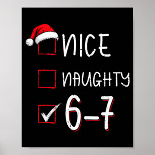 Rolig Six Seven 67 Meme Trevlig Busig Jul Shi Poster