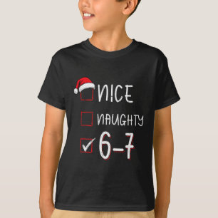 Rolig Six Seven 67 Meme Trevlig Busig Jul Shi T Shirt