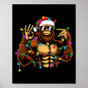 Rolig Six Seven 6 7 Meme Bigfoot Julbelysning Poster