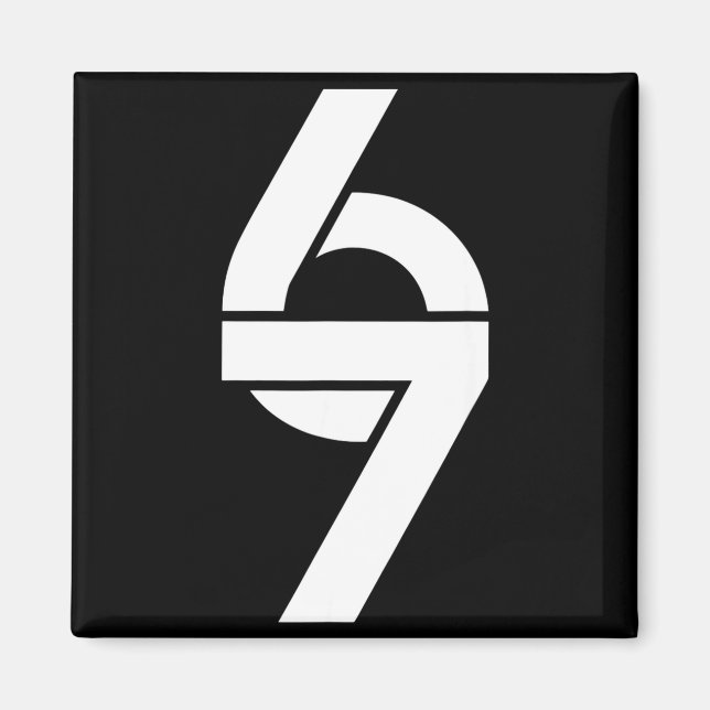 Rolig Six Seven 6 7 Meme Citat Gen Alpha Slang Magnet (Framsidan)