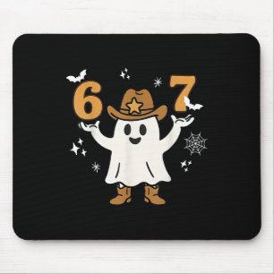 Rolig Six Seven 6 7 Meme Cowboy Spöke Halloween Co Musmatta