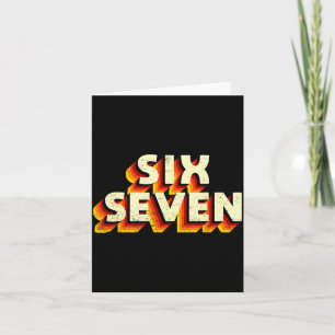 Rolig Six Seven 6 7 Meme-design  Kort