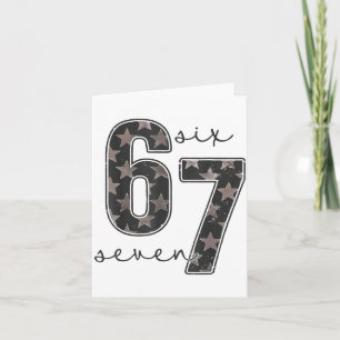 Rolig Six Seven 6 7 Meme-design Kort