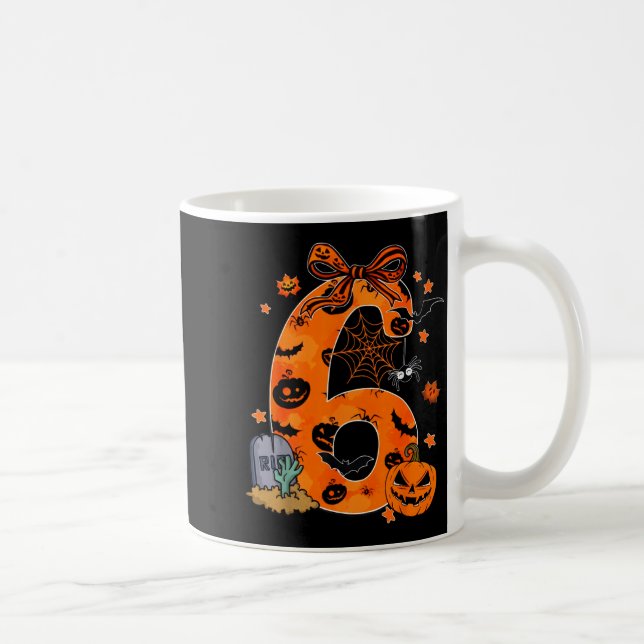 Rolig Six Seven 6 7 Meme Design Par Halloween  Kaffemugg (Höger)
