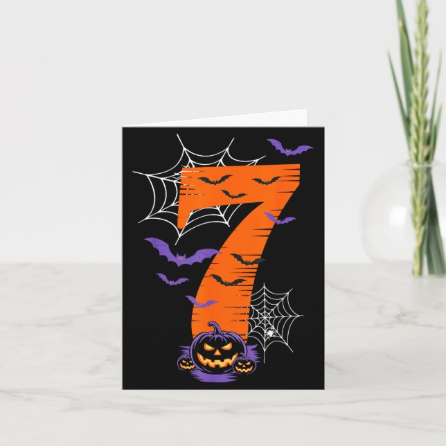 Rolig Six Seven 6 7 Meme Design Par Halloween  Kort (Framsida)