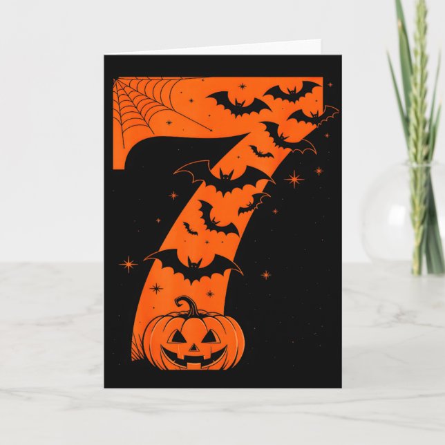 Rolig Six Seven 6 7 Meme Design Par Halloween  Kort (Framsida)
