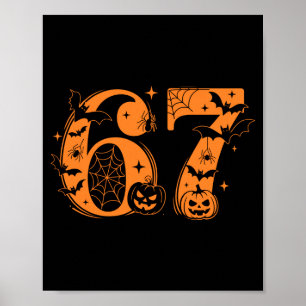 Rolig Six Seven 6 7 Meme Design Par Halloween Lo Poster