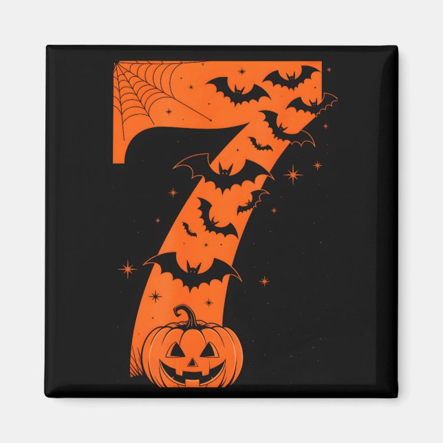 Rolig Six Seven 6 7 Meme Design Par Halloween  Magnet (Framsidan)